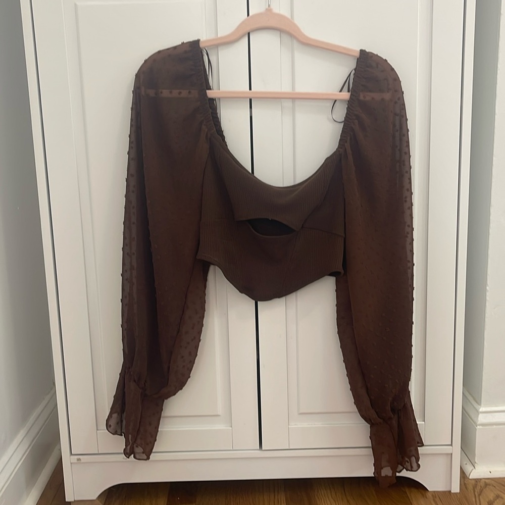 Urban Outfitters brown crop top